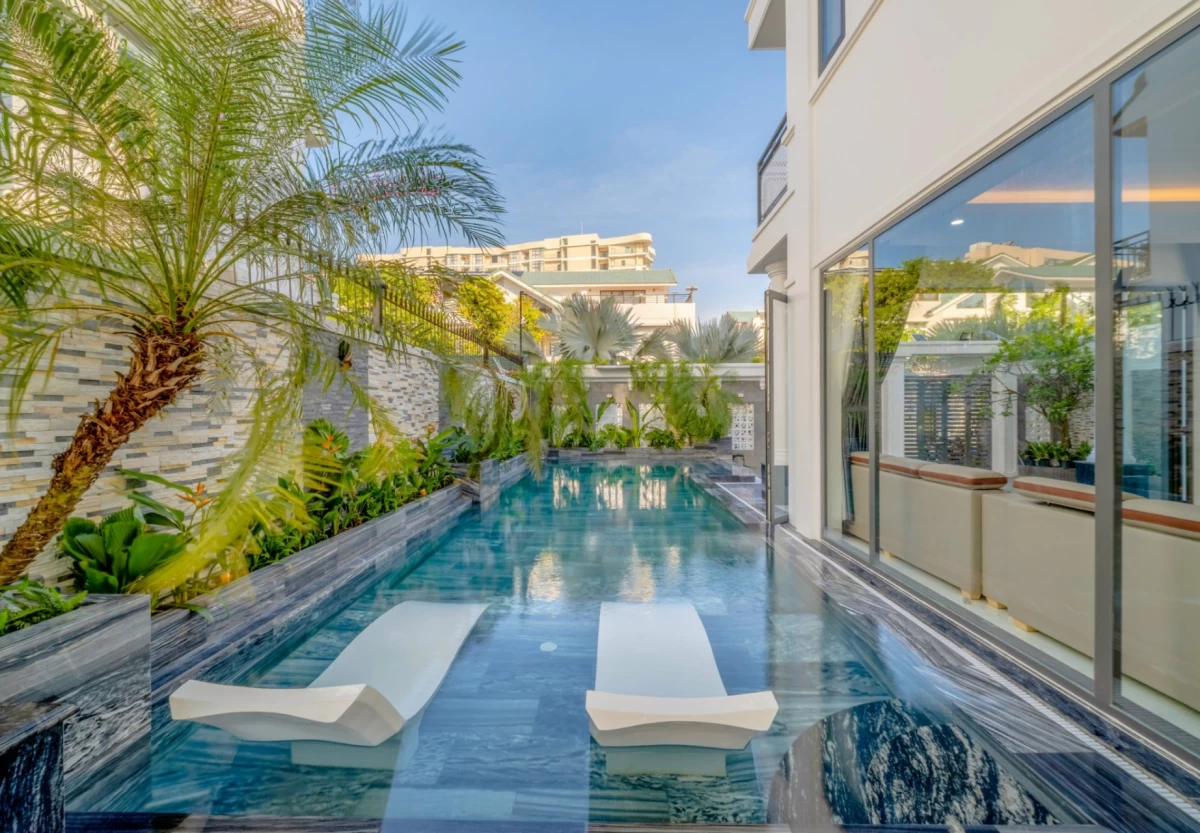 Villa Vũng Tàu mới xây cách bãi biển 200m, có hồ bơi, karaoke, bida và sân nướng BBQ ngoài trời– VTB2.21