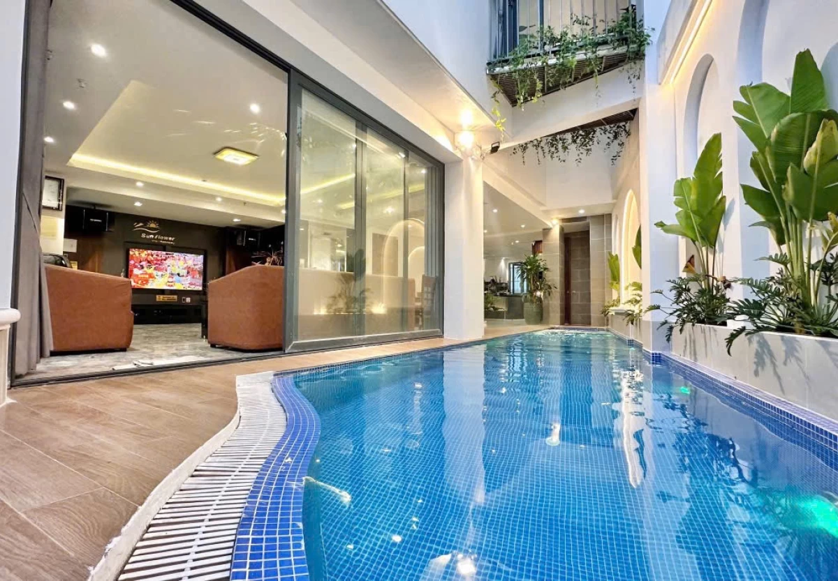 Villa hồ bơi bãi sau Vũng Tàu có karaoke, bida và sân nướng BBQ ngoài trời – VT4-4-5LLQ
