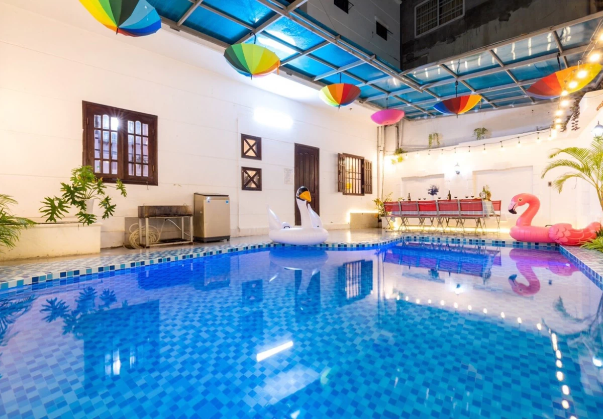 Villa hồ bơi bãi sau Vũng Tàu cách bãi tắm 500m có karaoke, bida và sân nướng BBQ ngoài trời – VT4-5ALLQ