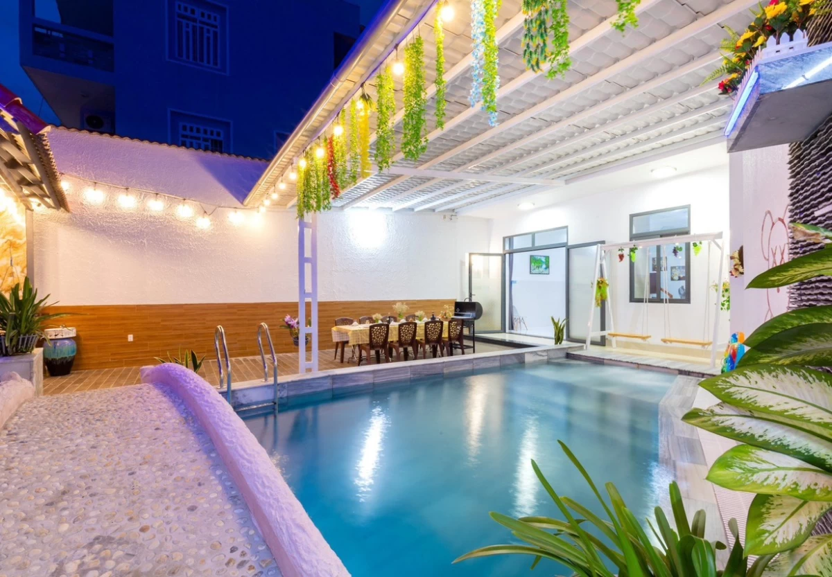 Villa hồ bơi Vũng Tàu có karaoke và sân nướng BBQ – VT55-2HHT
