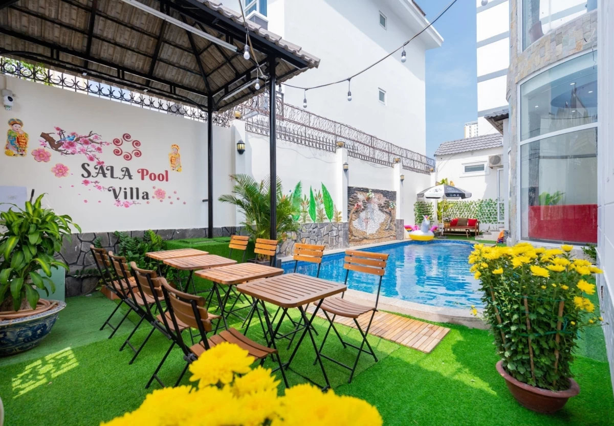 Villa hồ bơi Vũng Tàu có karaoke, bida và sân nướng BBQ – VTF8TVL