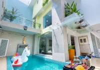 Villa Vũng Tàu có phòng xông hơi gồm 4 phòng ngủ có hồ bơi, karaoke và sân nướng BBQ – VT05