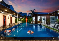 Homestay Vũng Tàu có hồ bơi khổng lồ cách biển 150m có bàn bida, karaoke và sân nướng BBQ ngoài trời – VTB1.1