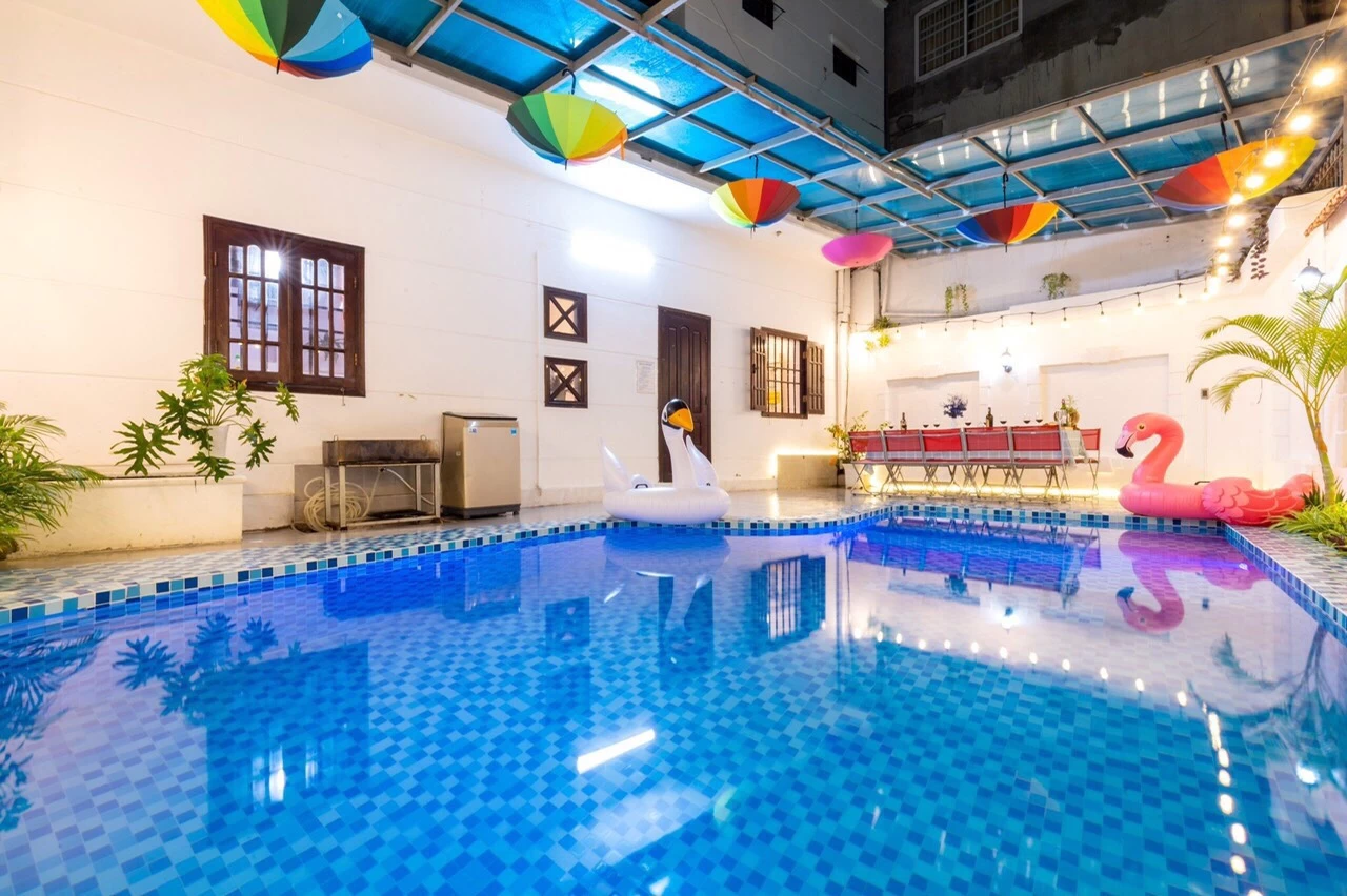Villa hồ bơi bãi sau Vũng Tàu cách bãi tắm 500m có karaoke, bida và sân nướng BBQ ngoài trời – VT4-5ALLQ