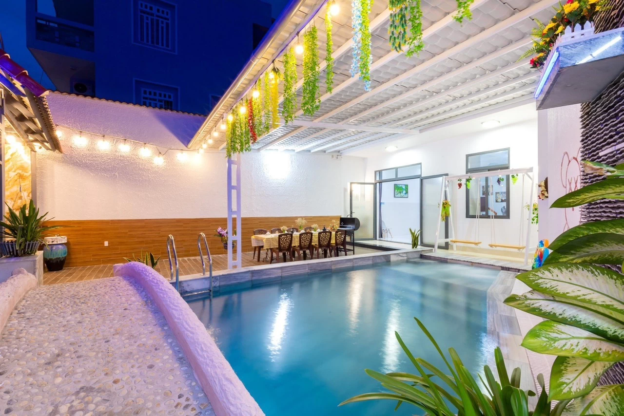 Villa hồ bơi Vũng Tàu có karaoke và sân nướng BBQ – VT55-2HHT