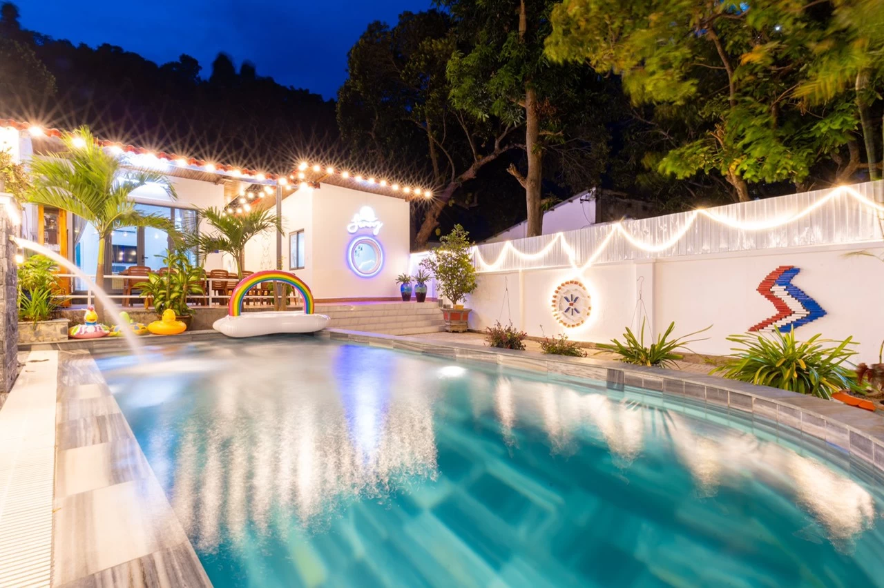 Villa hồ bơi Vũng Tàu có karaoke, bàn bida và sân nướng BBQ ngoài trời – VT76PCT